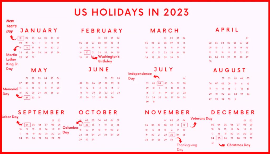2023 USA Holidays